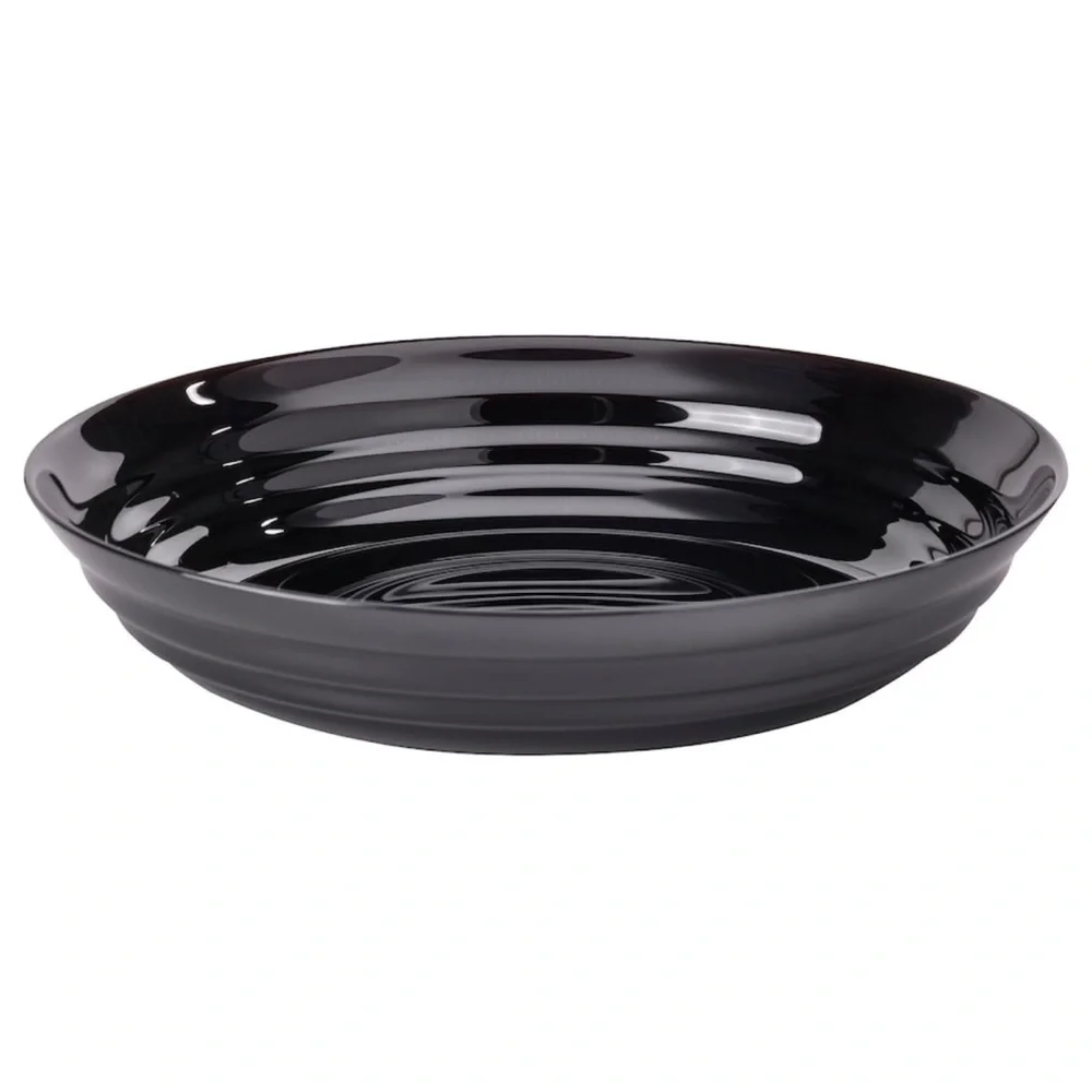 6 x IKEA Deep plate/bowl, black, 7 ½ 